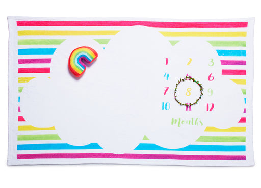 Simple Being Rainbow Baby Monthly Milestone Blanket