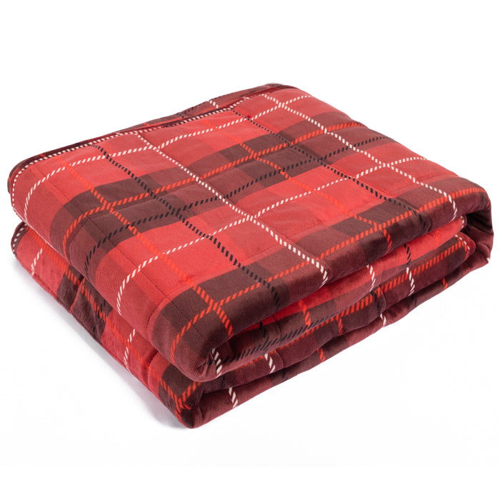 Simple Being Red Plush Weighted Blanket
