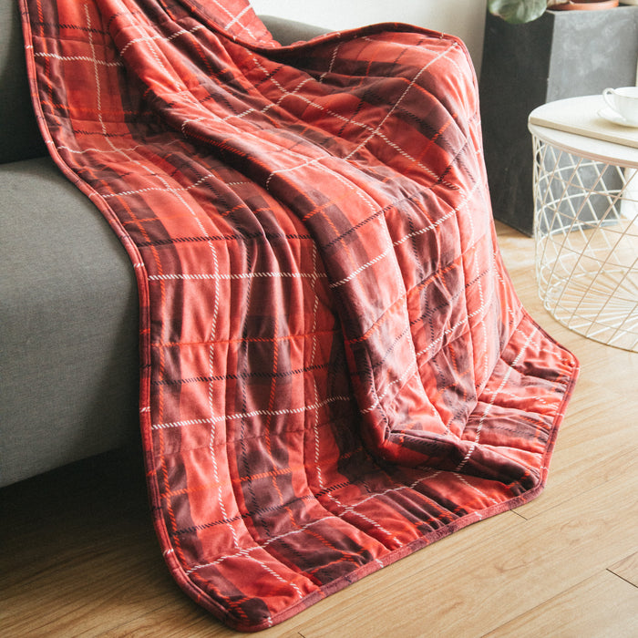 Simple Being Red Plush Weighted Blanket