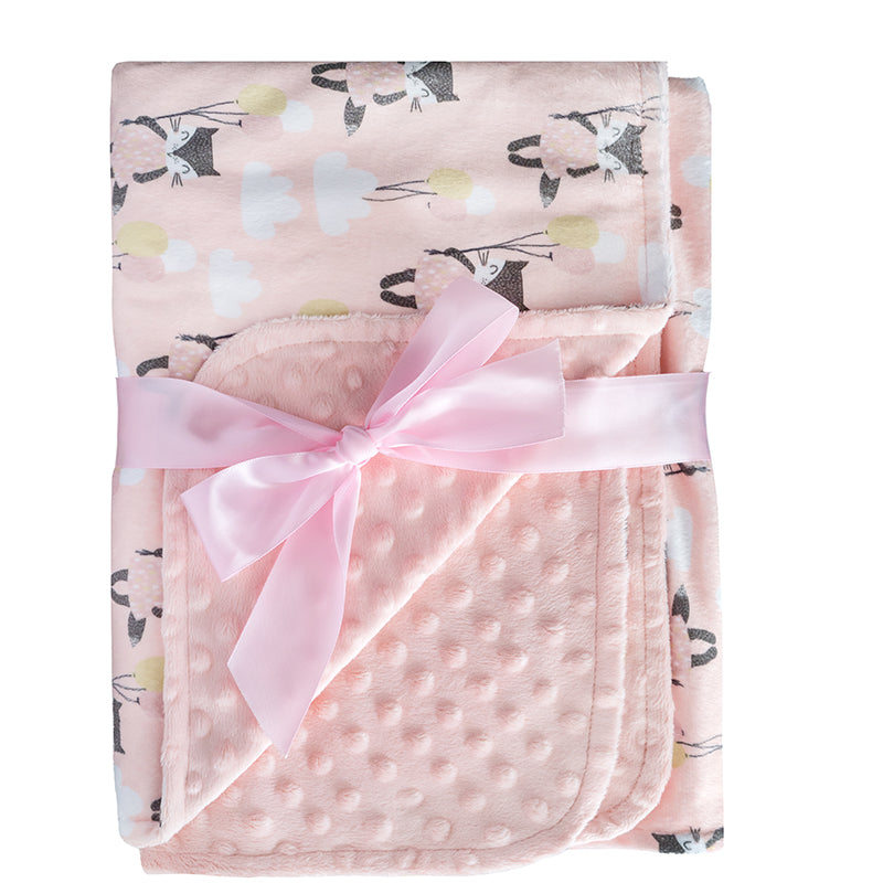 Simple Being Soft Minky Baby Blanket (Cats)