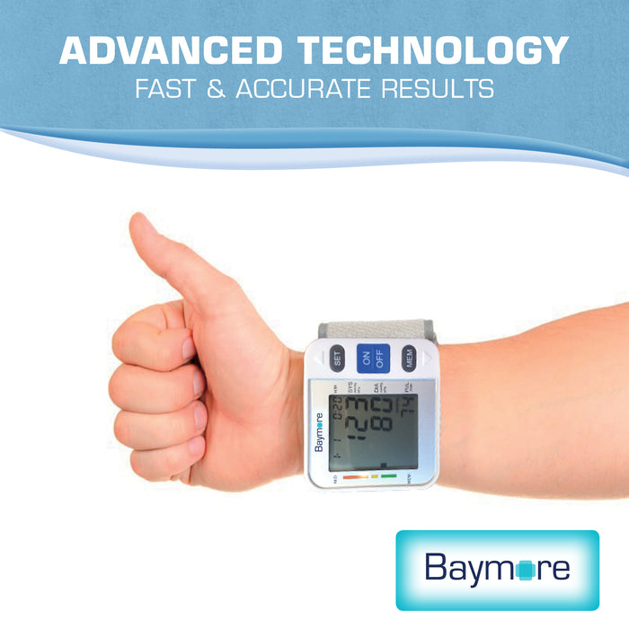 Digital Wrist Blood Pressure Monitor Cuff-Baymore Health-SimplyLife Home