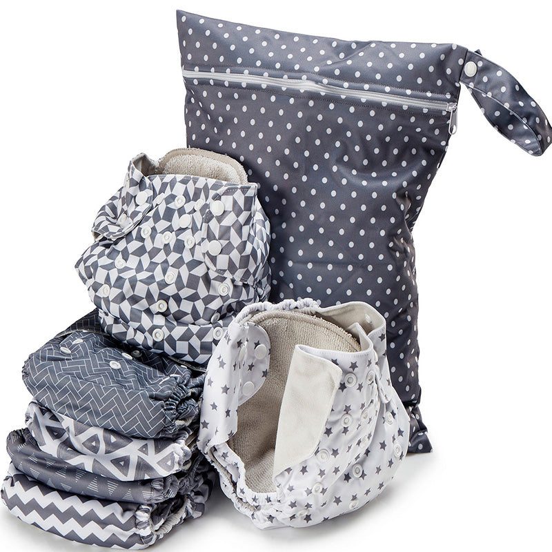 Geometric Print Unisex Reusable Baby Cloth Diapers-SimplyLife Home