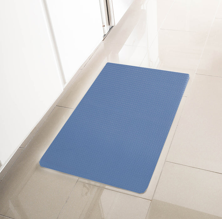 Simple Being Blue/Tan Anti-Fatigue Kitchen Floor Mat (32" x 17.5")