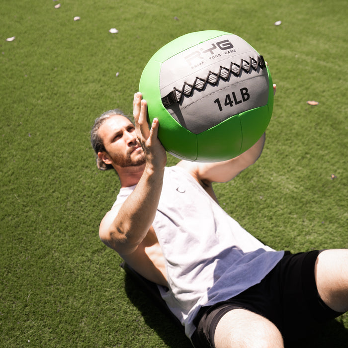 Raise Your Game 14lb Wall Ball Set with Ab Mat