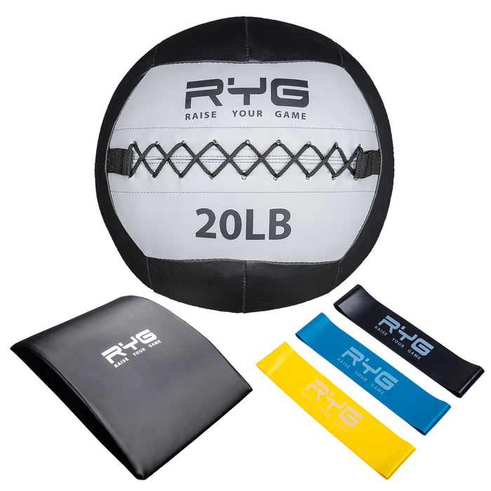 Raise Your Game 20lb Wall Ball Set with Ab Mat