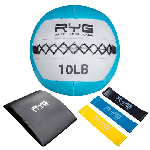 Raise Your Game 10lb Wall Ball Set with Ab Mat
