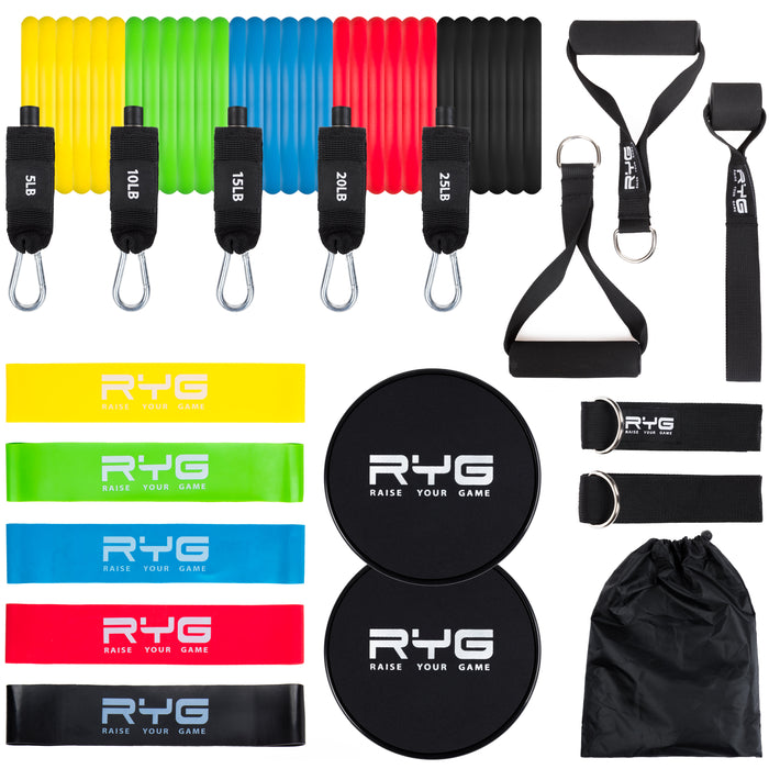 Raise Your Game Resistance Band Set (19pcs)