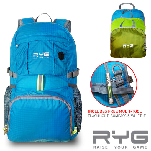 Travel Backpack and Portable Hammock (Glacier Blue)-Raise Your Game-SimplyLife Home