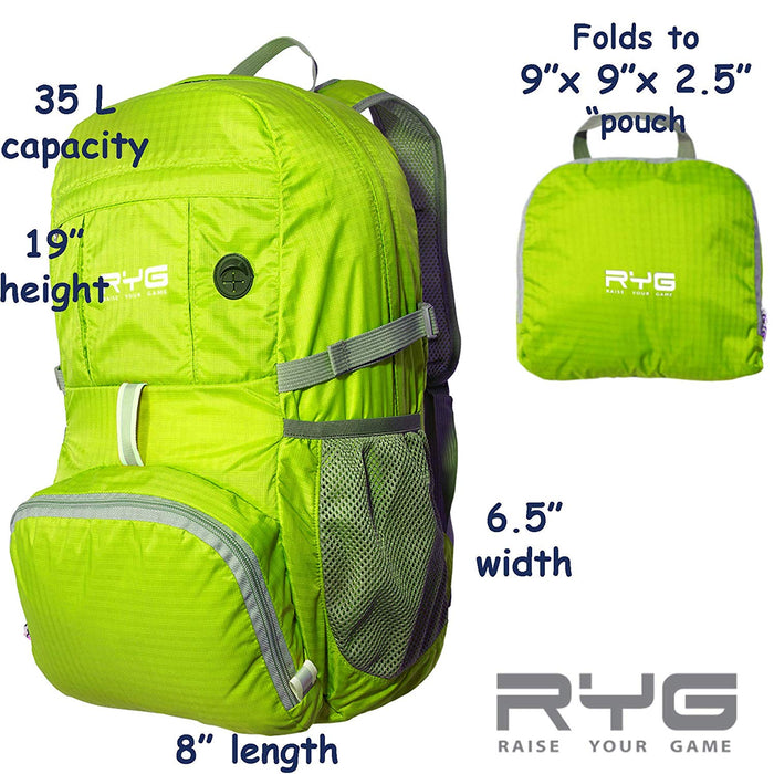 Travel Backpack and Portable Hammock Set (Neon Green)-Raise Your Game-SimplyLife Home