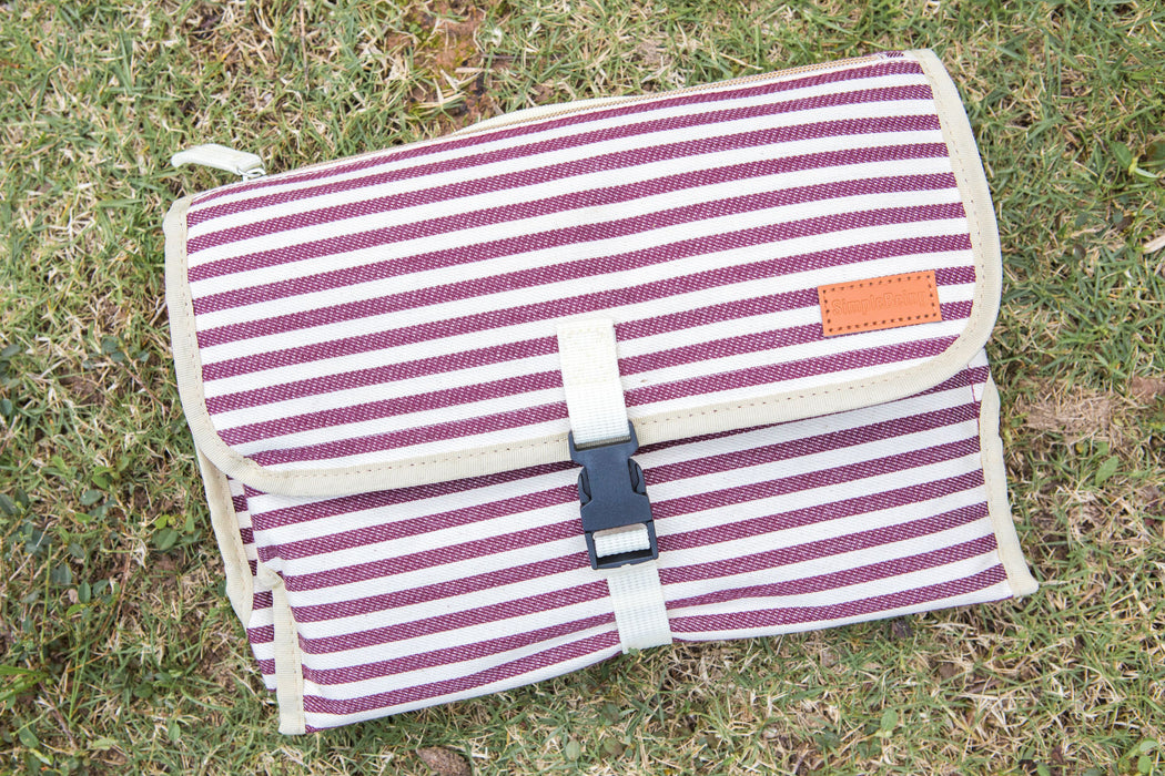 Simple Being Portable Changing Mat (Red Stripe)