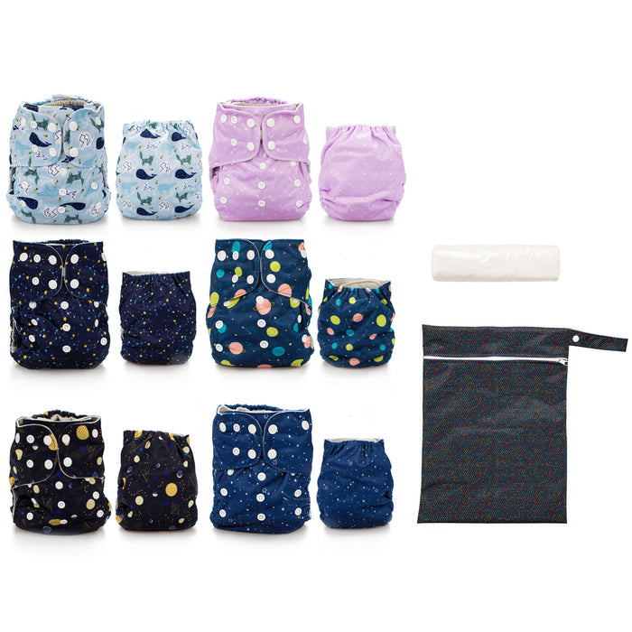 Simple Being Constellation Print Unisex Reusable Baby Cloth Diapers