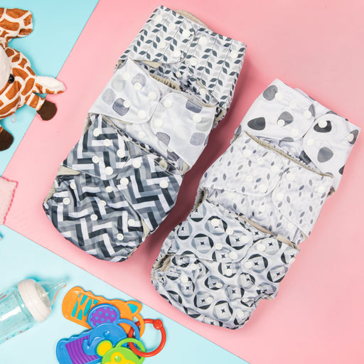 Simple Being Retro Print Unisex Reusable Baby Cloth Diapers