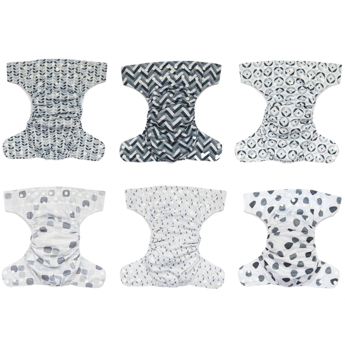 Simple Being Retro Print Unisex Reusable Baby Cloth Diapers