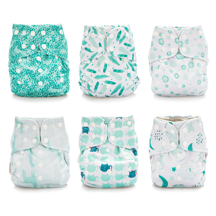 Simple Being Safari Print Unisex Reusable Baby Cloth Diapers