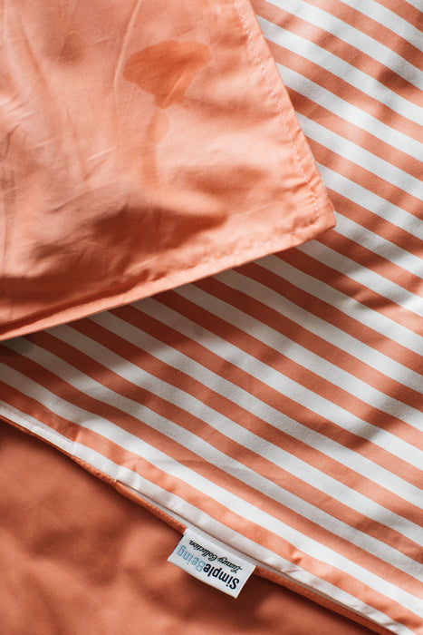 Simple Being Weighted Blanket Duvet Cover - Geometric Stripe Peach