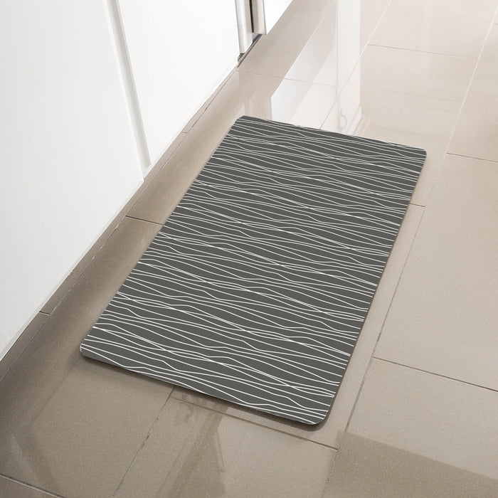 Grey Geometric Anti-Fatigue Kitchen Floor Mat (32" x 17.5")-Simple Being-SimplyLife Home