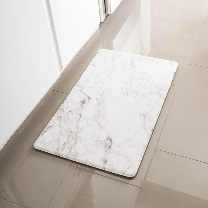 ASPMIZ Modern Kitchen Floor Mat Anti Fatigue Cushioned, Marble