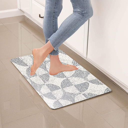 Grey Tile Anti-Fatigue Kitchen Floor Mat (32" x 17.5")-Simple Being-SimplyLife Home