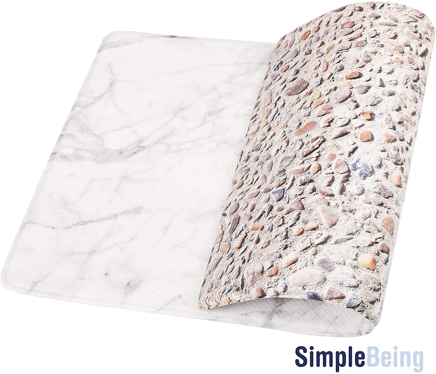 Simple Being Marble Anti-Fatigue Kitchen Floor Mat (32" x 17.5")