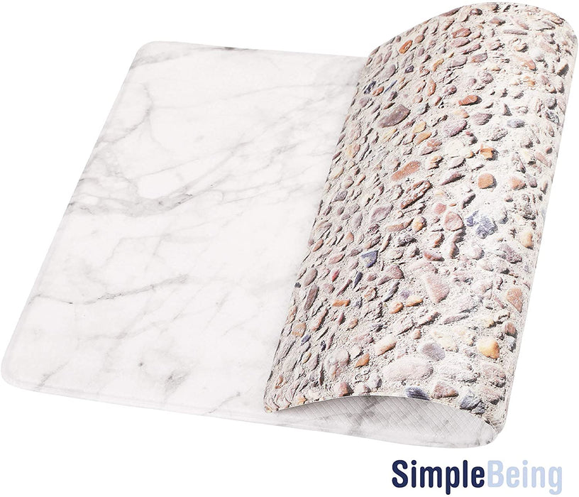 Simple Being Marble Anti-Fatigue Kitchen Floor Mat (32" x 17.5")