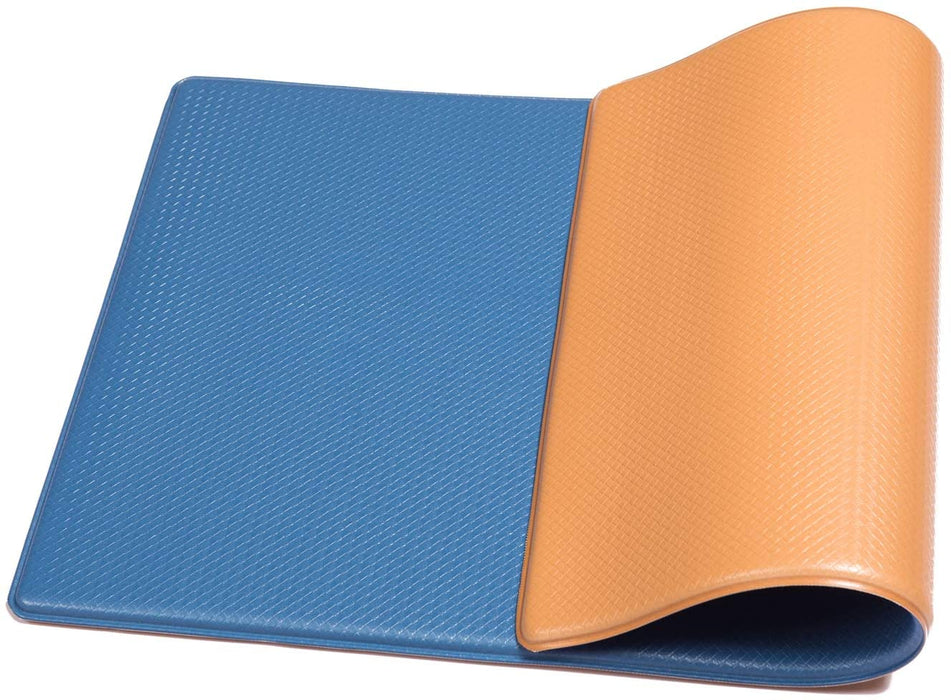 Simple Being Blue/Tan Anti-Fatigue Kitchen Floor Mat (32" x 17.5")