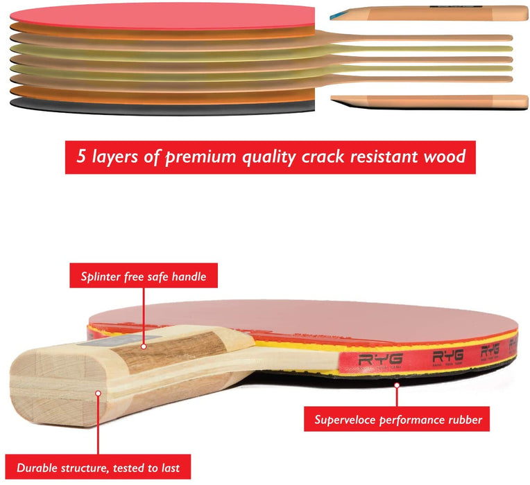 Raise Your Game Ping Pong Paddle Set