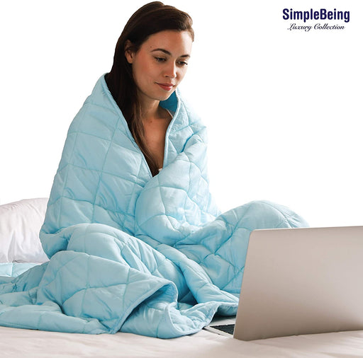 Simple Being Sky Blue 9 Layer Weighted Blankets