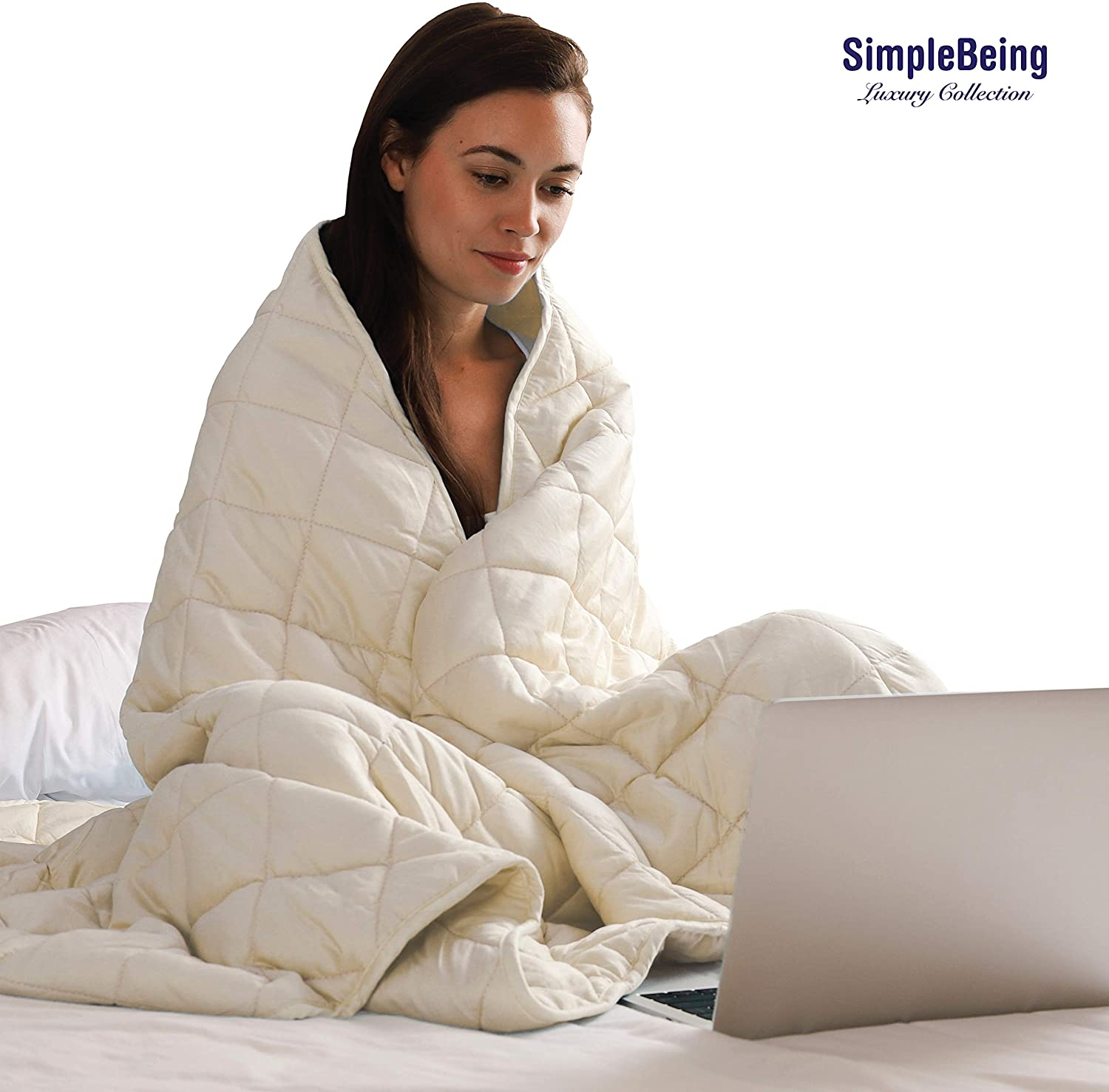 Simple Being Cream 9 Layer Weighted Blankets
