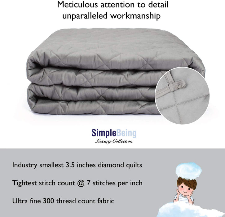 Simple Being Cool Grey 9 Layer Weighted Blankets